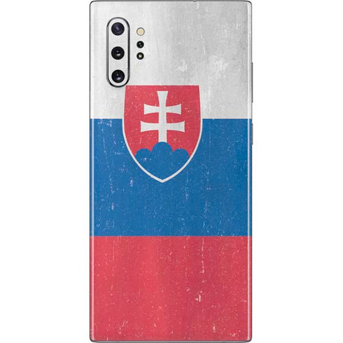 Slovakia Flag Distressed Galaxy Note 10 Plus Skin